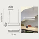 GobekUsa Clear Glass Cylinder Chandelier | Modern Indoor Suspension Light