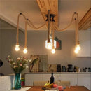 GobekUsa Hemp Rope Net Chandelier Pendant Lamp for DIY Cafe and Bar Decor