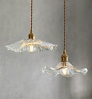 Modern White Glass Flower Pendant Light