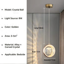 GobekUsa Crystal Ball Chandelier - Luxury Pendant Light for Bedroom and Living Room