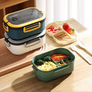GobekUsa Kids 2-Layer Bento Lunch Box, Microwaveable Food Container for School & Outdoor Activities