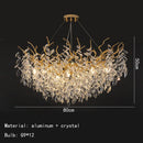 GobekUsa Gold Aluminium Crystal Chandelier for Elegant Dining Room Lighting