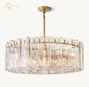 GobekUsa Lattice Glass LED Chandelier for Bedroom, Dining Room - Modern Pendant Light Fixtures
