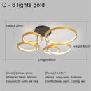 GobekUsa LED Ceiling Chandelier Remote Control Living Room Bedroom Kitchen Lamp White