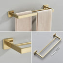 GobekUsa Brushed Gold Bathroom Set: Towel Bar, Robe Hook, Shelf, Tissue Holder & Accessories