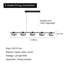 GobekUsa Glass LED Chandelier: Modern Minimalist Copper Pendant Light for Living Room & Bedroom