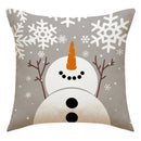 GobekUsa Christmas Pillowcase: Santa Claus Snowman Print for Living Room Sofa Decor