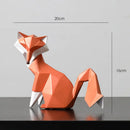 GobekUsa Fox Figurine Resin Art Sculpture for Modern Home Decor and Gifts