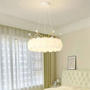 GobekUsa Gold&White LED Crown Small Chandelier for Living Dining Bedroom - Indoor Decor Lighting