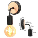 GobekUsa Industrial LED Wall Light Retro Loft Lamps E27 Iron Lampshade Sconce