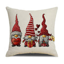 GobekUsa Cartoon Cat Linen Pillowcase 45x45cm Couple Love Cushion Covers for Living Room