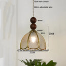 GobekUsa Blue Glass LED Pendant Light: Modern Nordic Tiffany Hanging Lamp for Bedroom & Dining Room