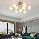 GobekUsa Glass Ball Ceiling Chandelier Pendant Lamp for Modern Living Bedroom