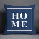 GobekUsa Blue Geometric Floral Design Pillowcase - Modern Home Decor Cushion Cover