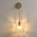 GobekUsa Clear Glass LED Wall Lamp Modern Crystal Home Decor Bathroom Mirror Light