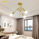 GobekUsa Gold Black Sputnik Chandelier Pendant Light for Living Room Bedroom Farmhouse