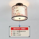 GobekUsa Lotus Chinese Chandelier Ceiling Lamp Simple Corridor Painting LED Lighting
