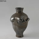 GobekUsa Abstract Art Ceramic Vase for Desk Decoration and Room Aesthetic