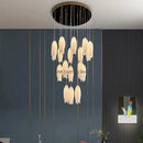 GobekUsa Elegant Tulip Staircase Chandelier: Luxury Decor Hanging LED Lamp for Lobby, Restaurant, Hotel.