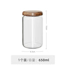 GobekUsa Glass Spice Jar with Acacia Wood Lid, 10oz Airtight Storage Container