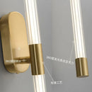 GobekUsa Gold Geometric Lines Wall Lamp for Bedroom and Living Room Decor