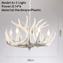 GobekUsa Antler Chandelier: Resin Deer Horn Pendant Lighting for Home, Restaurant, Hotel