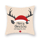 GobekUsa Christmas Santa Elk Pillowcase 45x45cm for Sofa Chair Decor