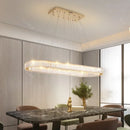 GobekUsa Crystal LED Chandelier: Modern Luxury Lighting for Living & Dining Room