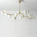 GobekUsa Glass Balls Tree Branches Chandelier, Nordic LED Ceiling Light