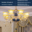 GobekUsa Elegant Crystal Chandelier Living Room Bedroom Lighting