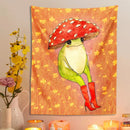 GobekUsa Cute Frog Cartoon Tapestry Wall Hanging - Forest Animals Hippie Boho Decor