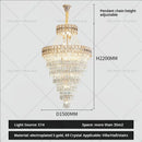 GobekUsa Duplex Villa Crystal Chandelier: Modern Luxury Staircase Lamp for Elegant Living Rooms