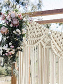 GobekUsa Bohemian Macrame Curtain Tapestry for Door/Window/Wall, Wedding Home Decor