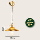 GobekUsa Glass Lamp LED Pendant Light Fixture with Copper Socket for Nordic Modern Home Decor