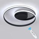 GobekUsa Dimmable LED Chandelier Light Remote Ceiling Lamp Gold White Black Fixture