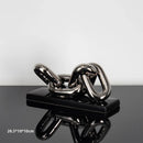 GobekUsa Golden Chain Skeleton Lock Home Decoration Figurine