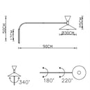 GobekUsa American Retro Industrial Wall Lamps for Dining Living Bedroom Corridor