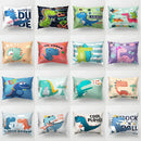 GobekUsa Cartoon Dinosaur Pillowcase for Home Decor and Kids Bedroom