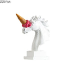 GobekUsa Ice Cream Horsehead Statue for Modern Home Decor