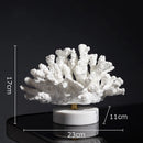 GobekUsa Coral Resin Statue Desk Decoration Modern Home Decor Ornaments
