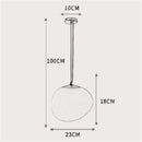 GobekUsa Gregg Glass Pendant Light, Modern LED Hanging Lamp for Dining Kitchen Loft