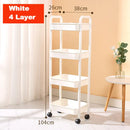 GobekUsa Kitchen Storage Cart Rolling Utility Organizer Rack Shelf Trolley Cart