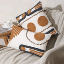 GobekUsa Geometric Embroidered Cotton Canvas Cushion Cover Home Decor Boho Style