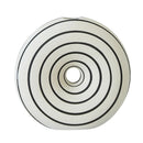 GobekUsa Geometric Stripes Ceramic Vase with Round Cut-outs for Home Decor