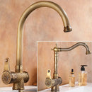 GobekUsa Antique Bronze Bathroom Sink Faucet Deck Mounted Lavotory Faucet