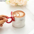 GobekUsa Bowknot Glazed Porcelain Coffee Mug, Lovely Design Tea Cup, Ideal for Milk and Juice