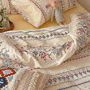 GobekUsa Boho Pattern Printed Cotton Bedding Set for Queen King Bed Linens
