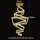 GobekUsa Crystal Chandelier: Elegant Living Room & Stair Pendant Light