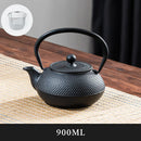 GobekUsa Cast Iron Tea Pot with Stainless Steel Infuser for Oolong, Kung Fu, Puer Tea