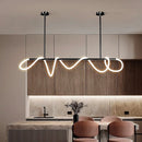 Modern Linear Brushed Stainless Pendant Light